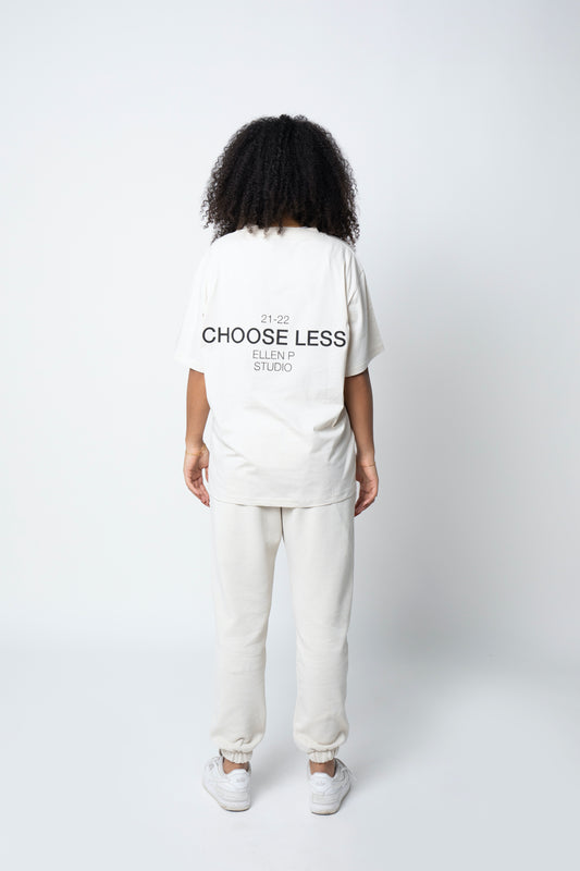 "Choose Less" T-SHIRT - BEIGE
