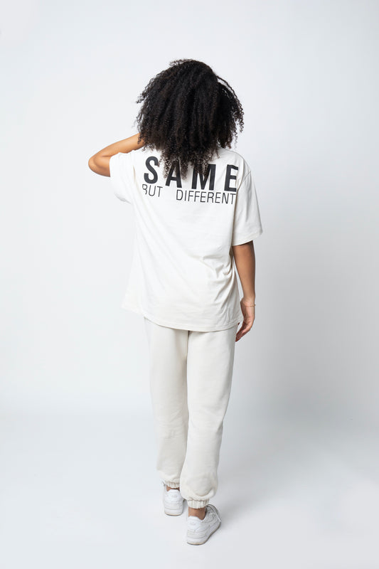 T-SHIRT "Same But Different" - BEIGE