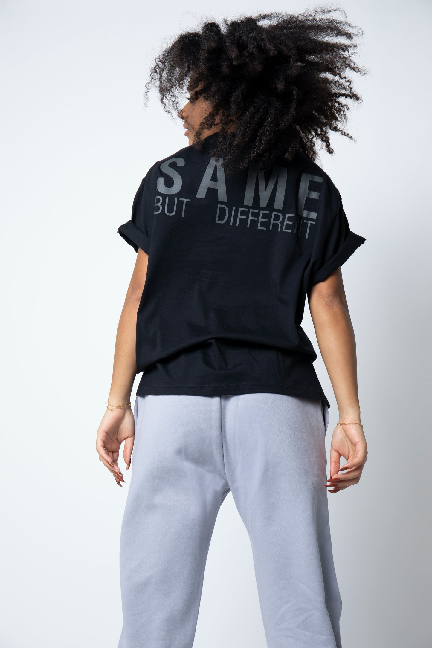 "Same But Different" T-SHIRT - BLACK